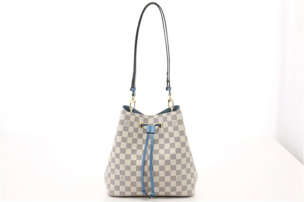LOUIS VUITTON Bag Shoulder Neo Noe Damier Azur White